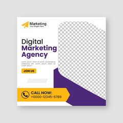 Digital business marketing agency social media posts banner design and minimal square banner template, ads, flyer design for promotion your corporate company and digital marketing agency