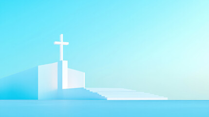 Elevated Cross on a Platform