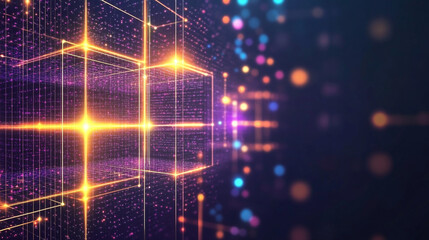 As a non-fungible token, NFTs serve as a non-duplicable digital certificate Technological abstract concept backgrounds