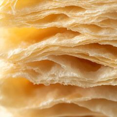 Obraz premium Close-up of delicate pastry layers stacked together.