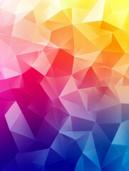 Obraz premium Colorful geometric pattern created with vibrant hues transitioning from yellow to blue