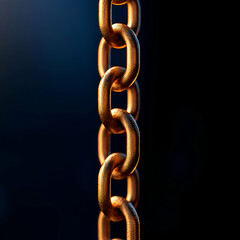 Obraz premium Close-up of a metallic chain link.