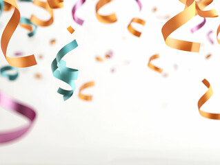 Obraz premium Colorful streamers for celebration and joy.