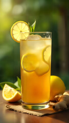 Fototapeta premium Refreshing Citrus Ginger Iced Drink