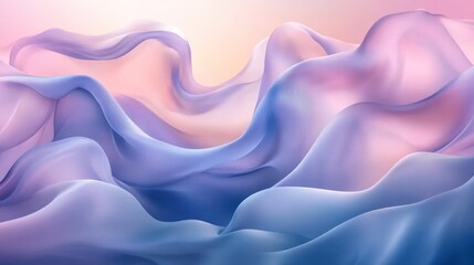 Obraz premium Abstract background with flowing, translucent fabric in shades of blue and pink.