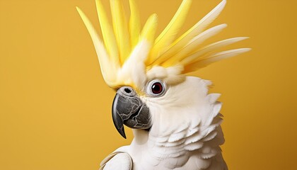 yellow and white parrot