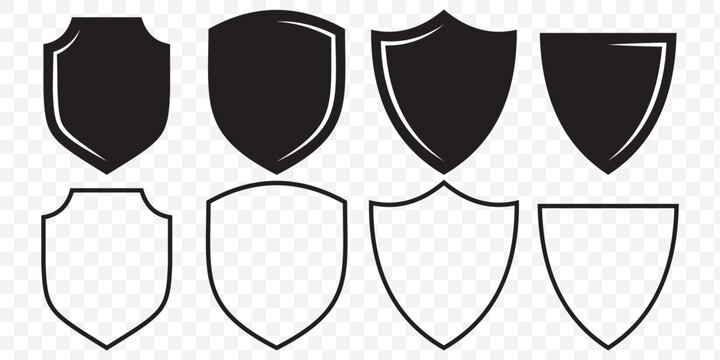 
Shield icon set in vintage style. Protect shield security line icons. vector big set of flat shield illustration. eps 10.