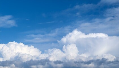 Fototapeta premium Blue Sky with Soft White Clouds Texture