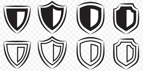 Shield check mark. Shield icon. Flat Shield icon symbol vector Illustration. eps 10.