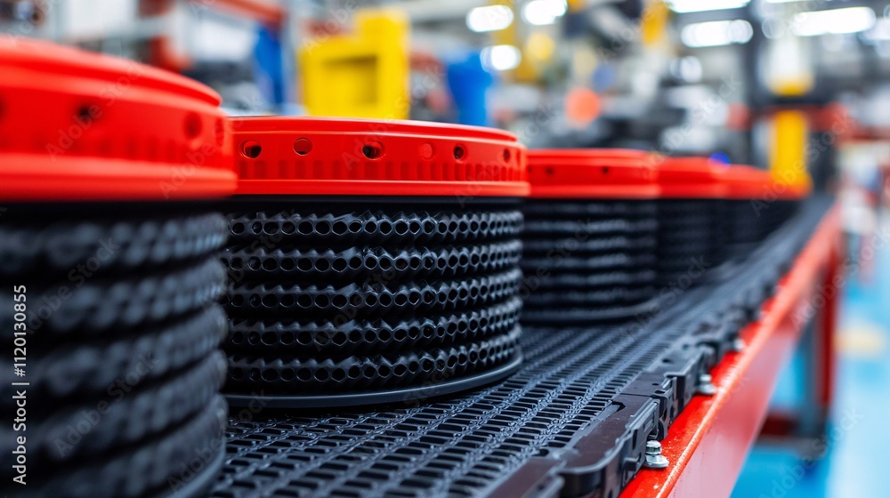 Poster manufacturing with conveyor components for assembly efficiency and quality in logistics and producti