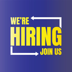 We are hiring creative social media post, Join our team vacancy job poster, Hiring social media poster design