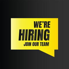 We are hiring creative social media post, Join our team vacancy job poster, Hiring social media poster design