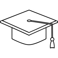 Academic Cap vector illustration and white background