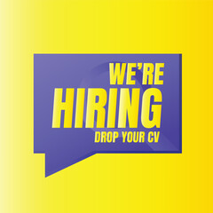 We are hiring creative social media post, Join our team vacancy job poster, Hiring social media poster design