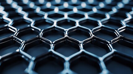 Naklejka premium hexagon honeycomb structure design with metal symmetry and cells for visual connectivity and efficiency.