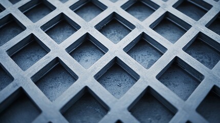 material metal grate pattern texture with industrial symmetry and strength in modern engineering design.






