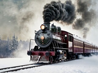 steam train in the countryside