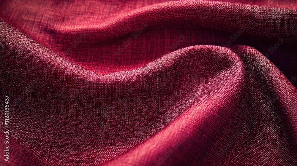 Poster deep red fabric with smooth texture and elegant background