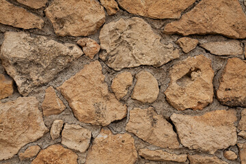 Ancient Beige Stone Wall Texture