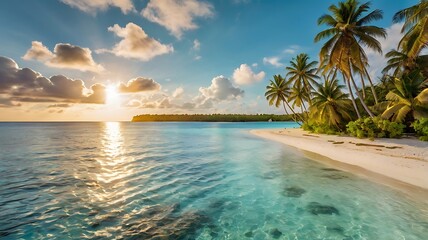 Fototapeta premium Tropical Beach: Travel and Exploration Vibes