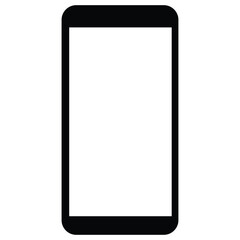 smartphone with blank white screen isolated on white background. vector illustration