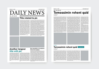 daily newspaper design graphical layout template