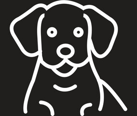 Dog, puppy vector line icon,Pet friendly icon set. Included the icons as dog with transparent background.
