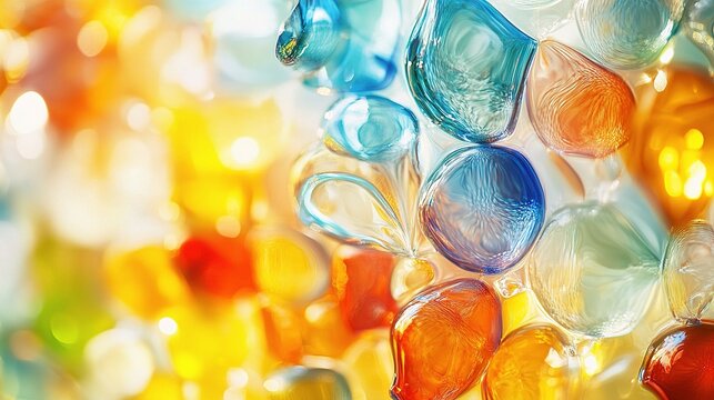 Colorful Abstract Glass Background with Motion Blur Effects