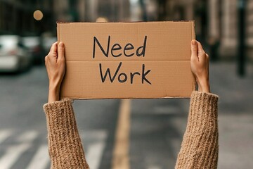 Protest for employment in New York City highlights determination amid bustling urban life