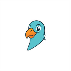 Proud Parakeet Head Cartoon Vector Illustration for Creative Projects
