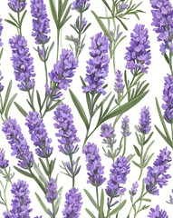 Fototapeta premium lavender flower in vector art style, created by generative AI