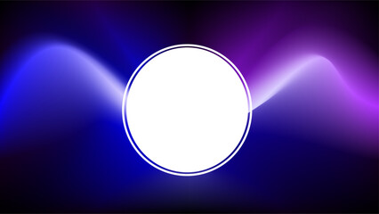 Tails of light blue and purple glowing circle presentation background