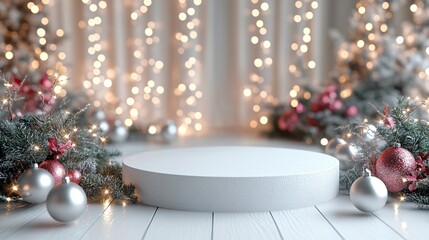 White xmas display stand