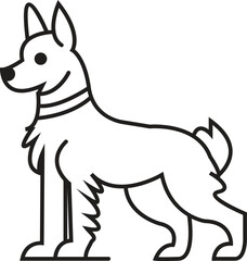 Dog, puppy vector line icon,Pet friendly icon set. Included the icons as dog with transparent background.