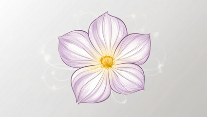 lavender flower in vector art style, created by generative AI