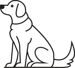 Dog, puppy vector line icon,Pet friendly icon set. Included the icons as dog with transparent background.