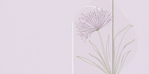 lavender flower in vector art style, created by generative AI