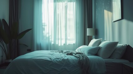 sleek and elegant minimalist bedroom