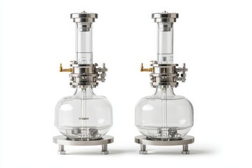 Obraz premium distillation apparatus isolated white background