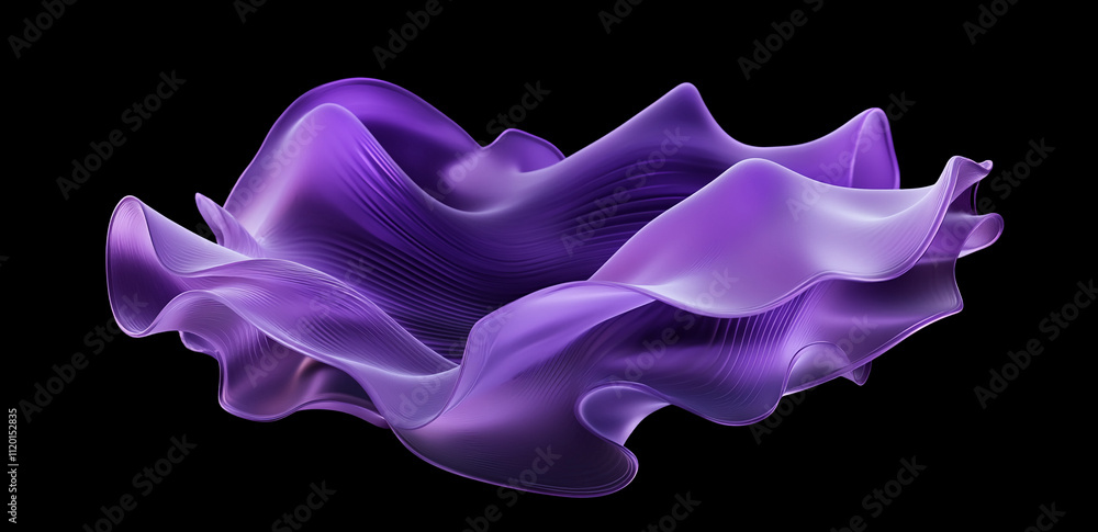 Poster colorful abstract wave structure showing fluid movement against a dark background. abstract art illu