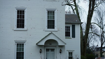 The houses view located in the USA town or countryside
