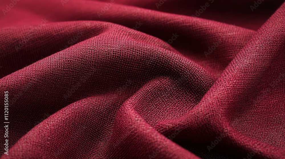 Poster deep rich red fabric texture with smooth drapery for background use