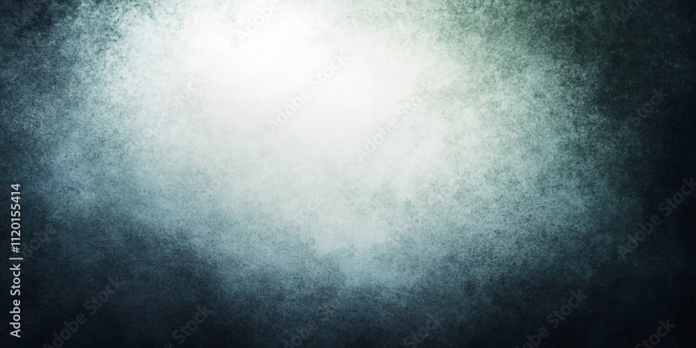 Poster dark green grunge textured surface with light fading and vignette in abstract background
