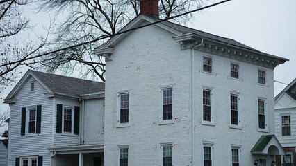 The houses view located in the USA town or countryside
