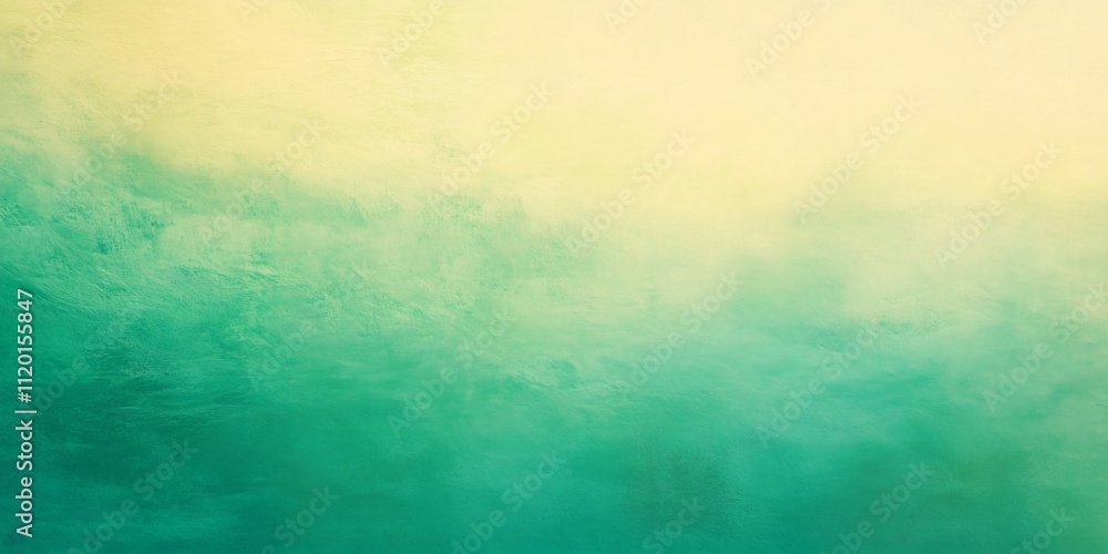 Poster seamlessly blending green and yellow textures create a soothing gradient background