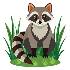 racoon-long-grass-white-background (1).eps