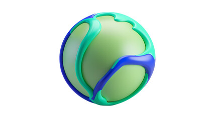 blue glass ball isolated