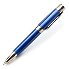 A sleek blue pen rests elegantly on a clean surface, embodying creativity and inspiration. Perfect for writing thoughts, ideas, and important notes in style