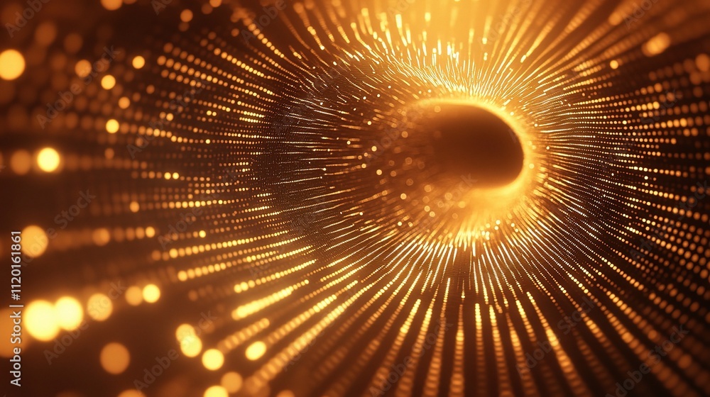 Poster futuristic particle trajectory technology in a dynamic background