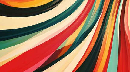 Obraz premium Colorful Abstract Stripes in Warped Diagonal Formation